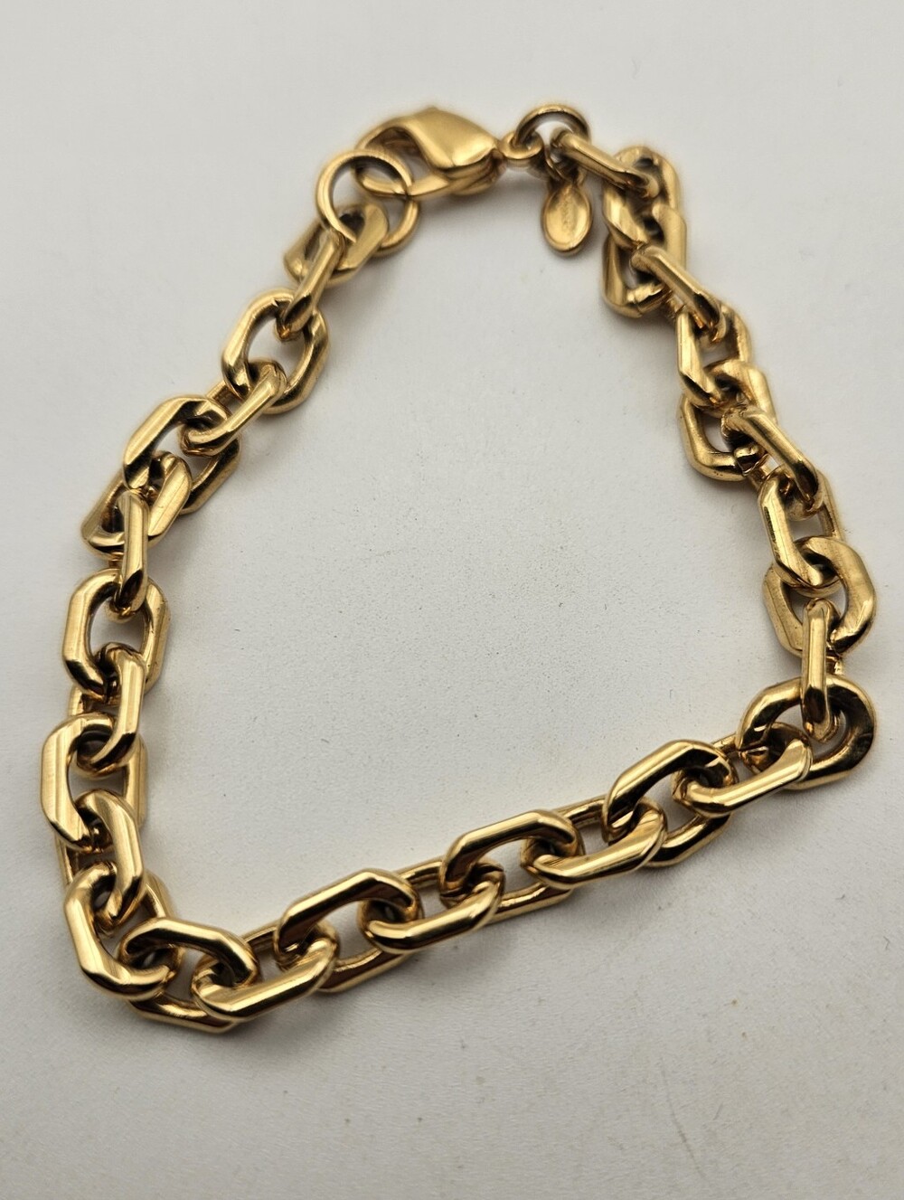 Monet Chain Bracelet Gold Tone Size 6.5 Jewelry Vintage - Picture 6 of 8